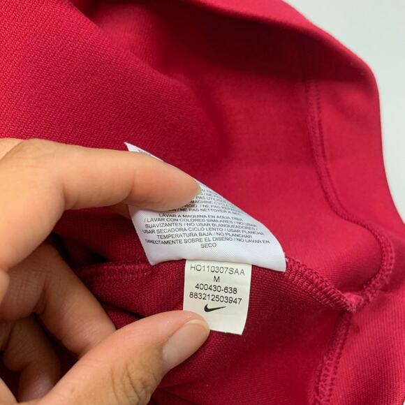 Nike Sweatshirt Mens M Medium Wine Red Golf Dri Fit Quarter Zip Pullover - Picture 10 of 13